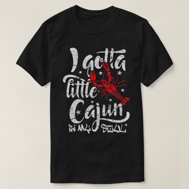 Camiseta Lagostim Arrefecem Pequeno Cajun Na Minha Alma Pei (Frente do Design)