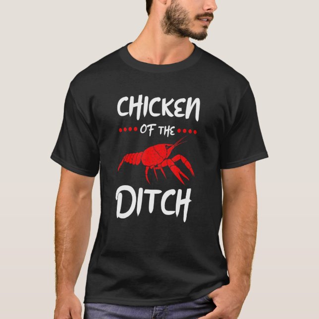 Camiseta Lagostim Comida Cajun Frango Do Ditch 1 (Frente)