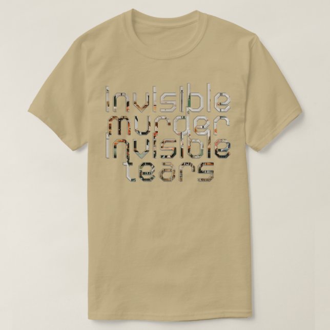 Camiseta lágrimas invisíveis de assassinato (Frente do Design)