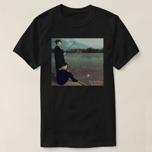 Camiseta Lágrimas para Medos - A Impressão da Arte de Pesca (Frente do Design)