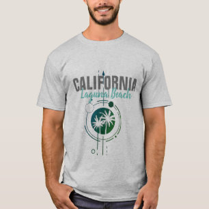 Camiseta Laguna Beach California Geométrico Palms