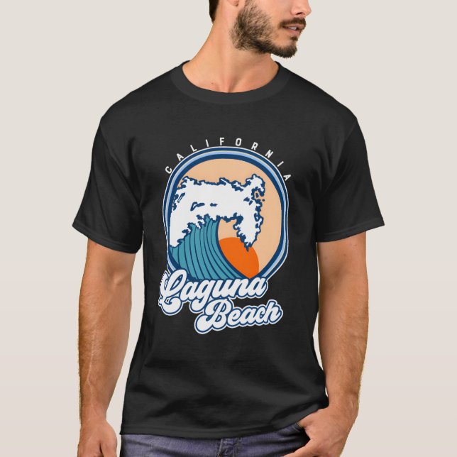 Camiseta Laguna Beach California Surf Wave (Frente)