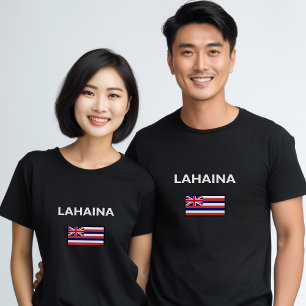 Camiseta Lahaina EUA - Cor Escura da Bandeira Havaiana