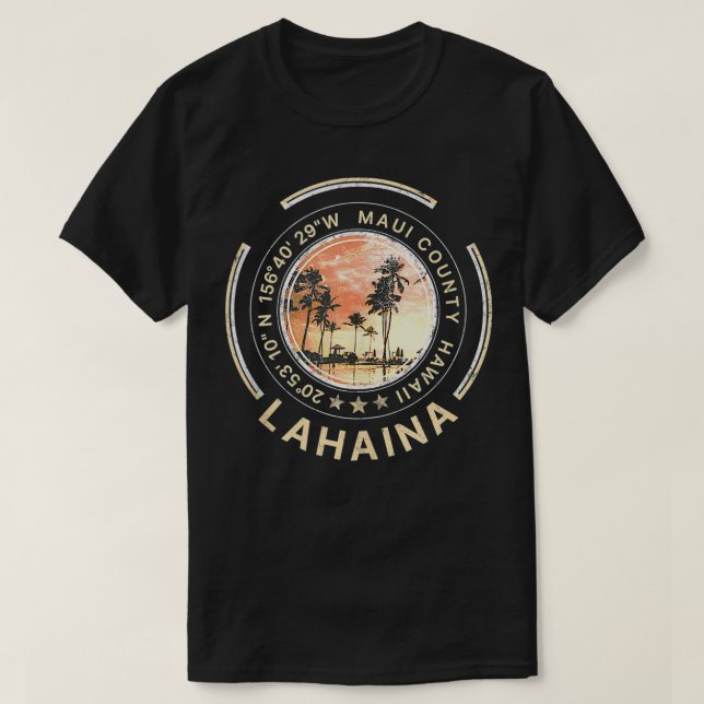 Camiseta Lahaina Hawaii Maui Havaiano (Frente do Design)