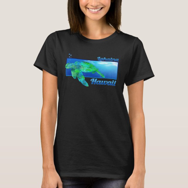 Camiseta Lahaina Hawaii Nadando Honu (Frente)
