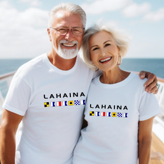 Camiseta Lahaina Maui - Adulto de Sinais Marítimos Marítimo
