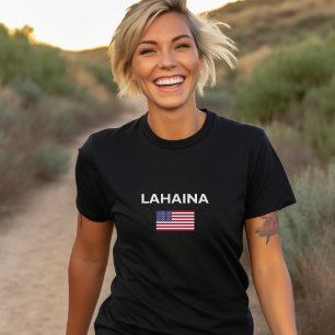 Camiseta Lahaina USA American Flag Dark Color