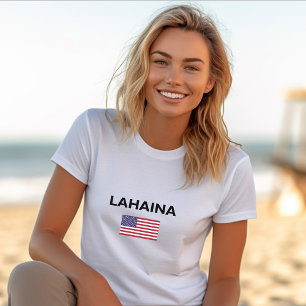Camiseta Lahaina USA American Flag Light-Color