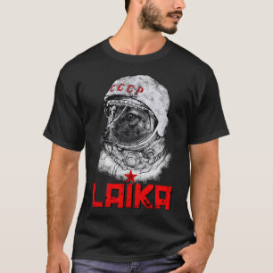 Camiseta Laika O Foguete Espacial Soviético do CCCP Rússia