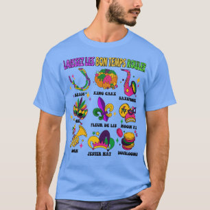 Camiseta Laissez Les Bon Temps Rouler Faux Embroiderme Sequ