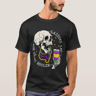Camiseta Laissez Les Bon Temps Rouler Funny Skeleton