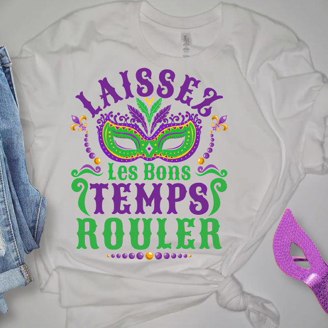 Camiseta Laissez Les Bons Temps Rouler Mardi Gras (Criador carregado)