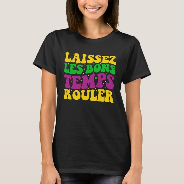 Camiseta Laissez Les Bons Temps Rouler Mardi Gras New Orlea (Frente)