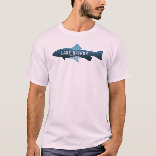 Camiseta Lake Arthur Pennsylvania Fish (Frente)