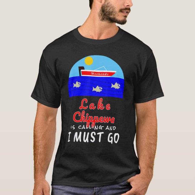 Camiseta Lake Chippewa Wisconsin Souvenir (Frente)