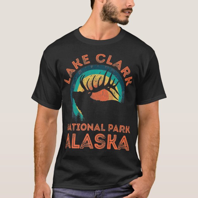 Camiseta Lake Clark National Park Alaska Elk Nature Hiking  (Frente)