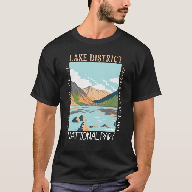 Camiseta Lake District National Park England Em Distância (Frente)