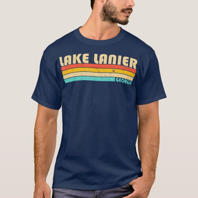 Camiseta LAKE LANIER GEORGIA Funny Fishing Camping Summer (Frente)