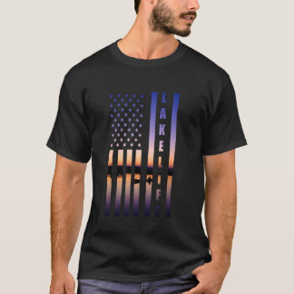 Camiseta Lake Life American Flag Boating Fishing Camping La