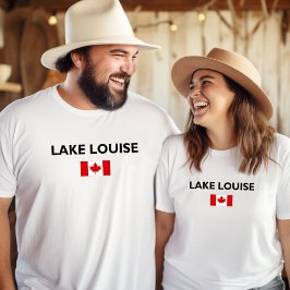 Camiseta Lake Louise Canada Flag Light-Color