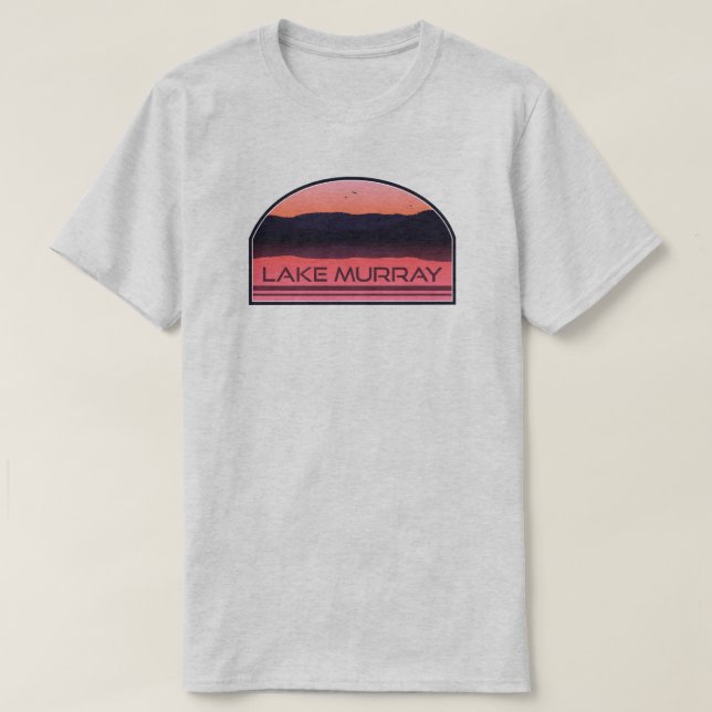 Camiseta Lake Murray South Carolina Red Sunrise (Frente do Design)