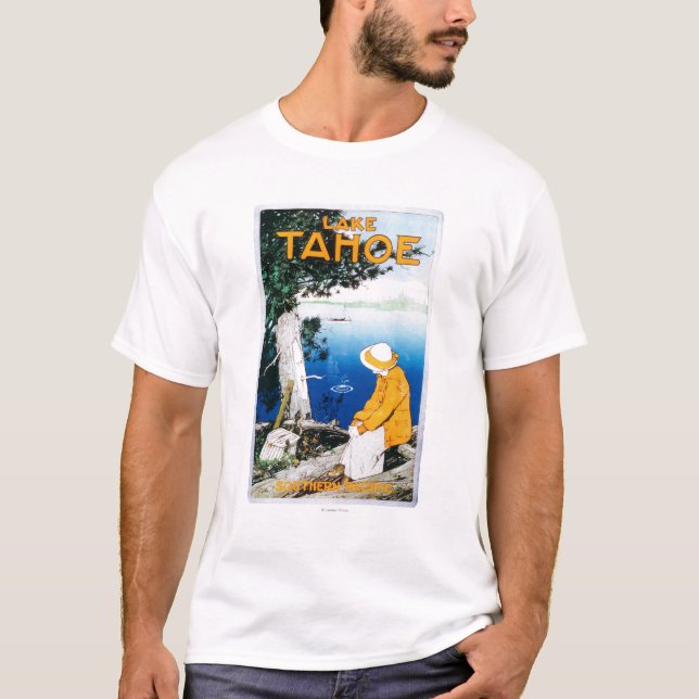 Camiseta Lake Tahoe PosterLake relativo à promoção Tahoe, (Frente)