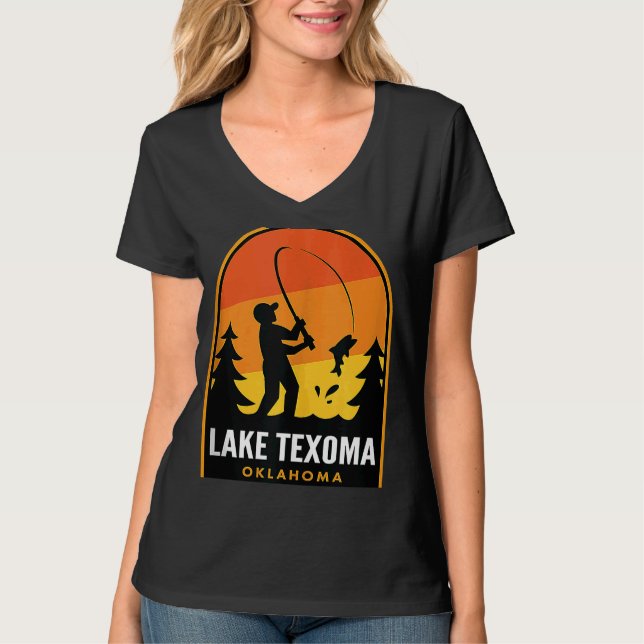 Camiseta Lake Texoma Oklahoma Fisheries (Frente)