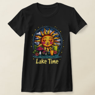 Camiseta "Lake Time" Retro Sun & Nature