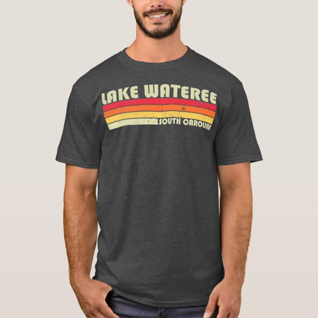 Camiseta LAKE WATEREE SOUTH CAROLINA Funny Fishing Summer (Frente)