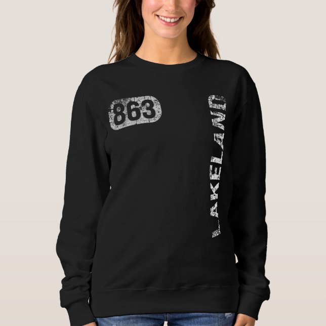 Camiseta Lakeland Florida 863 Area Code Retro (Frente)