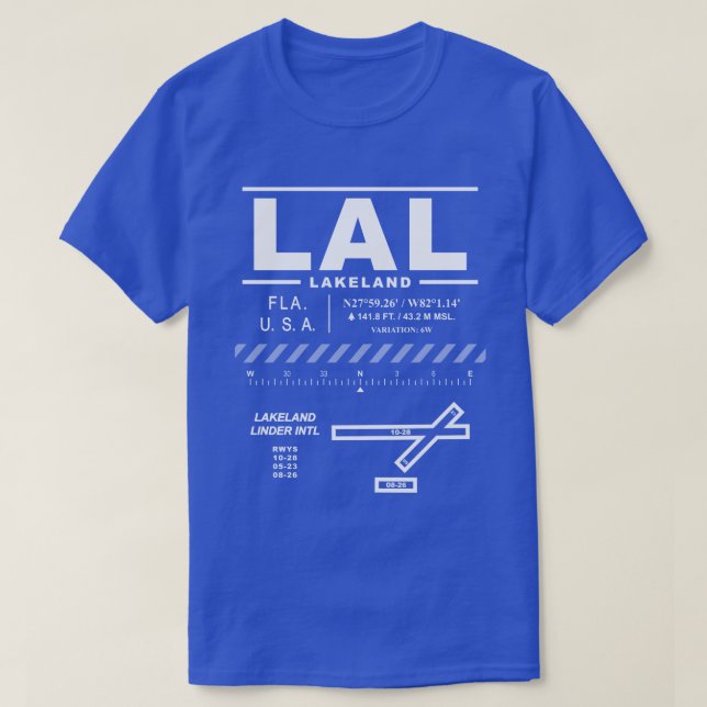 Camiseta Lakeland Linder International Airport LAL T Shirt (Frente do Design)