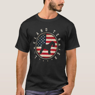 Camiseta Lakeland Terrier Usa Flag 4 de julho Cachorro Mãe