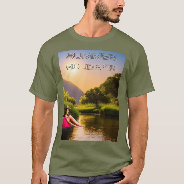 Camiseta Lakeside Bliss: Retreata de Verão (Frente)