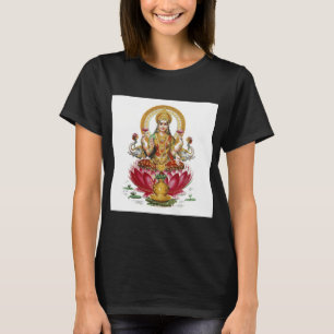 Camiseta Lakshmi Deusa Hindu Da Saúde Da Fortuna E