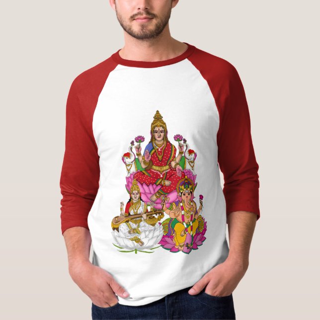 Camiseta Lakshmi Saraswati Ganesha (Frente)