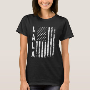 Camiseta Lala Bandeira da América Dia das Mães 4 de Julho M