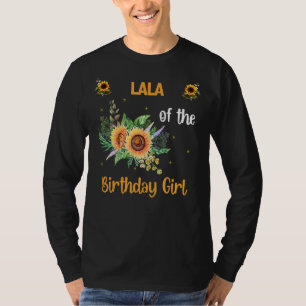 Camiseta Lala Do Dia de as mães De Girassol De Aniversário