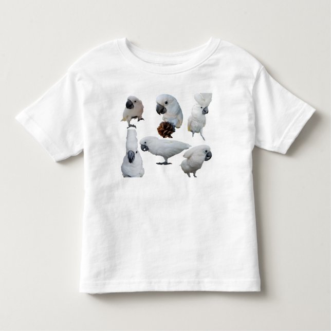 Camiseta Lala O Cockatoo Seis Possui Tshirt Toddler (Frente)