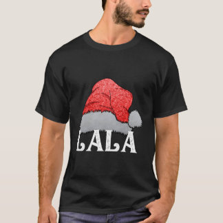 Camiseta Lala Santa Claus Hat Christmas Matching Family Gro