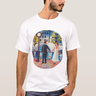 Camiseta Lalaland acrílico illust T Shirt ativo