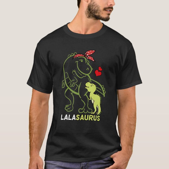 Camiseta Lalasaurus Lala Tyrannosaurus Dinossaur Baby Mãe (Frente)