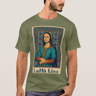 Camiseta Lalla Lisa - Mona Lisa com a Arte Mosaica do Marro