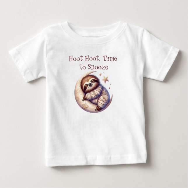 Camiseta Lama Adorável e tecido do bebê da Lua (Frente)