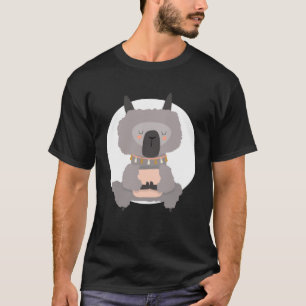 Camiseta Lama Alpaca Yoga Pose Yogi Namaste