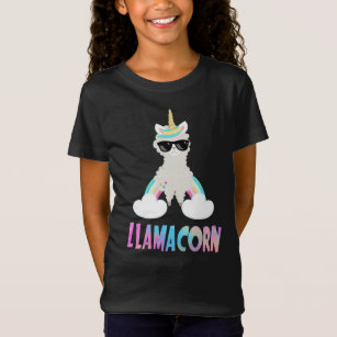 Camiseta Lama bonito legal do unicórnio de Llamacorn