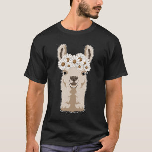 Camiseta Lama com Blossomas Brancos