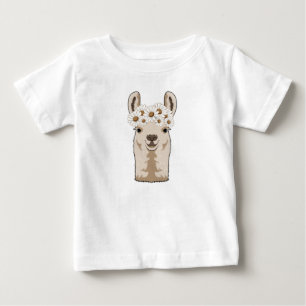 Camiseta Lama com Blossomas Brancos