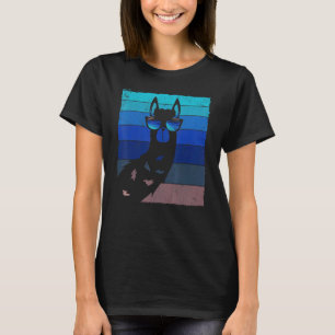 Camiseta Lama Com Óculos De Sol Legal Estilo Retro Alpaca