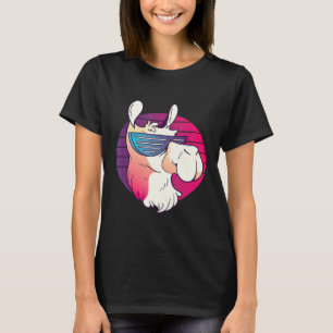 Camiseta Lama com óculos de sol Retro Alpaca