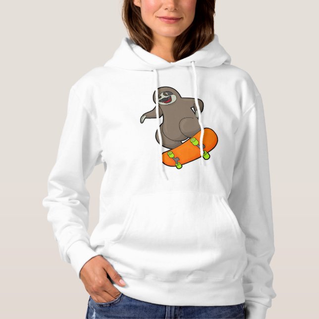 Camiseta Lama como skater com skate (Frente)